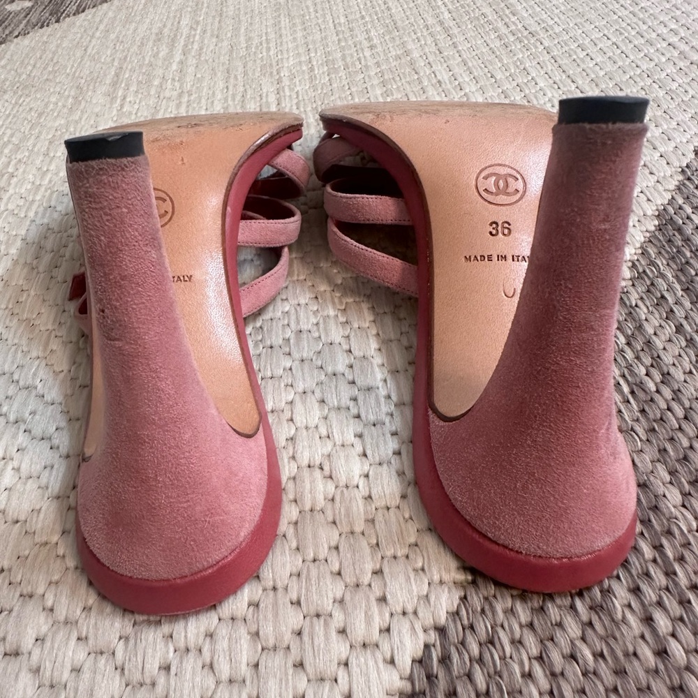 Chanel Rhinestone Logo Sandals - Picture 10 of 15
